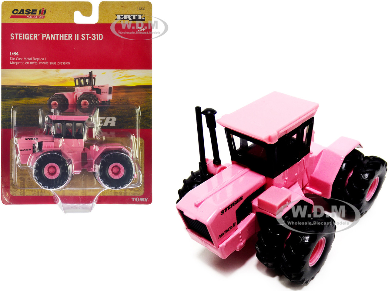Steiger Panther II ST-310 Tractor with Dual Wheels Pink "Case IH Agriculture" Series 1/64 Diecast Model by ERTL TOMY diecast model