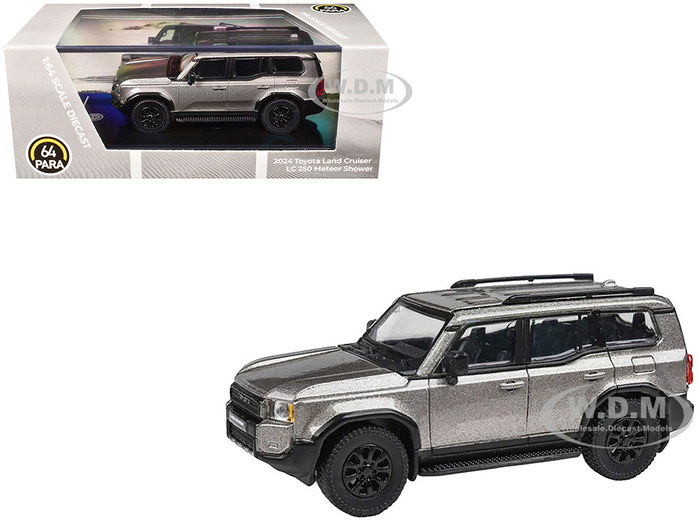2024 Toyota Land Cruiser 250 Prado Meteor Shower Silver Metallic 1/64 Diecast Model Car by Paragon Models diecast model