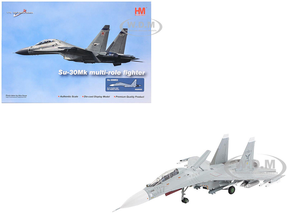 Sukhoi Su-30MK2 Flanker-G Fighter Aircraft "White 17, China" (2022) People's Liberation Army Naval Air Force (PLANAF) "Air Power Series" 1/72 Diecast Model by Hobby Master diecast model