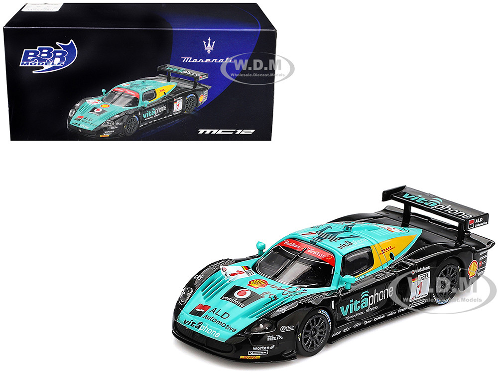 Maserati MC12 Competizione #1 Michael Bartels - Andrea Bertolini - Eric van de Poele - Stephane Sarrazin "Vitaphone Racing Team" Winner "24 Hours of Spa" (2008) 1/64 Diecast Model Car by BBR diecast model