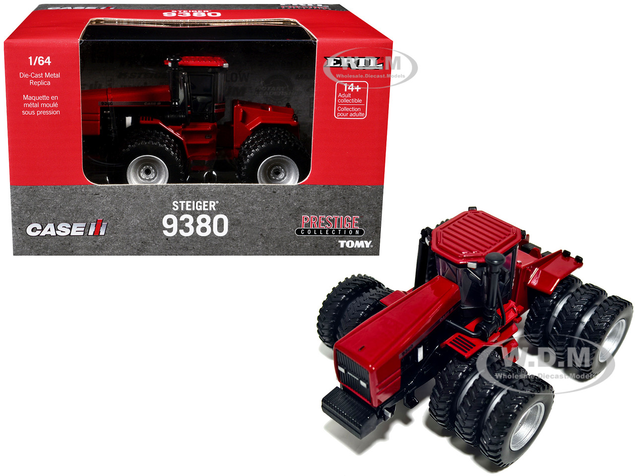 Case IH Steiger 9380 Tractor with Triple Wheels Red "Prestige Collection" Series 1/64 Diecast Model by ERTL TOMY diecast model