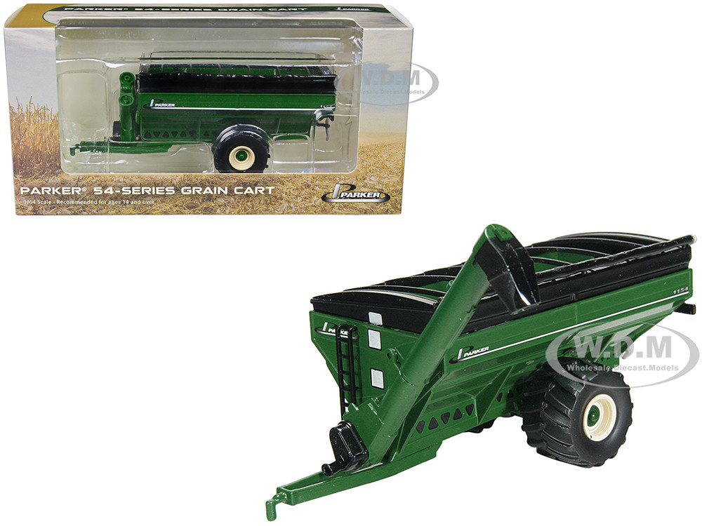 Parker 1154 Grain Cart with Tires Green 1/64 Diecast Model by SpecCast diecast model
