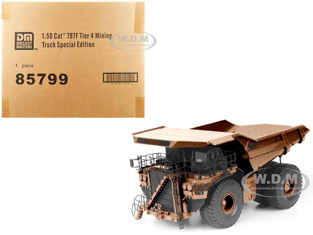 CAT Caterpillar 797F 4 Tier Mining Truck Copper Finish Special Edition "Commemorative" Series 1/50 Diecast Model by Diecast Masters diecast model