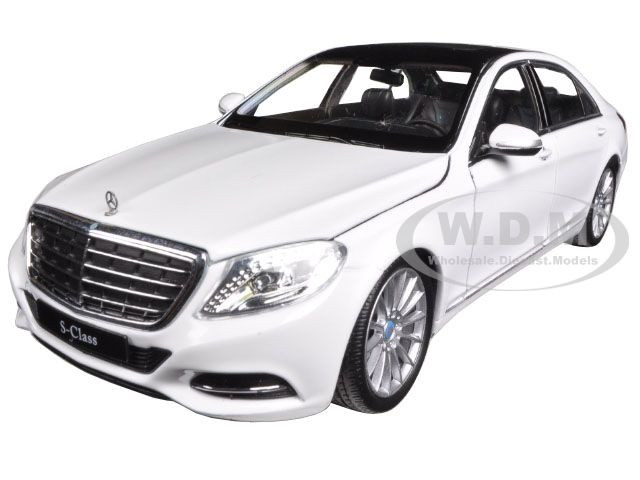 Mercedes Benz S Class with Sunroof White "NEX Models" 1/24 Diecast Model Car by Welly diecast model