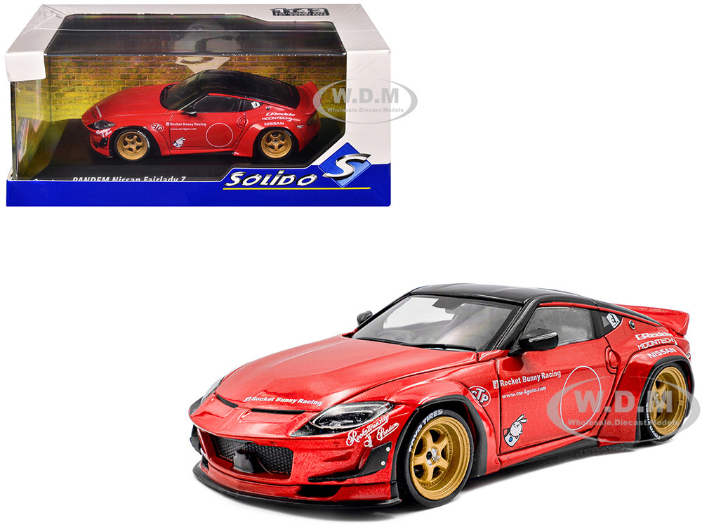 2022 Nissan Pandem Fairlady Z RHD (Right Hand Drive) Red Metallic with Black Top 1/43 Diecast Model Car by Solido diecast model
