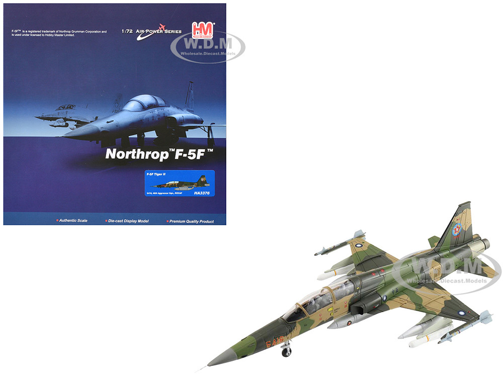 Northrop F-5F Tiger II Aircraft "46th Aggressor Squadron, 7th Flight Training Wing" Republic of China Air Force "Air Power Series" 1/72 Diecast Model by Hobby Master diecast model