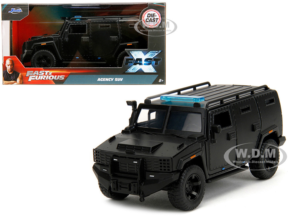 Agency SUV Matt Black "Fast X" (2023) Movie "Fast & Furious" Series 1/32 Diecast Model Car by Jada diecast model