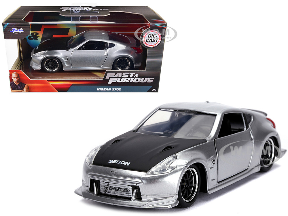 Nissan 370Z Silver with Black Hood "Fast & Furious" Series 1/32 Diecast Model Car by Jada diecast model
