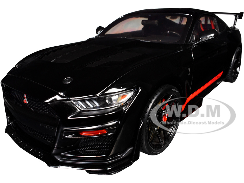 Shelby GT500 "Code Red" Black with Red Stripes "Pink Slips" Series 1/18 Diecast Model Car by Jada diecast model