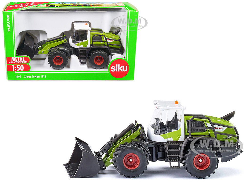 Claas Torion 1914 Wheel Loader Green and White 1/50 Diecast Model by Siku diecast model