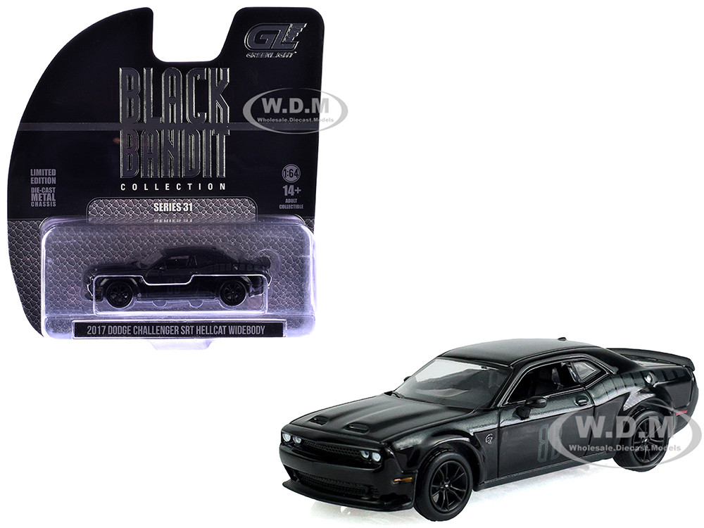 2017 Dodge Challenger SRT Hellcat Widebody Black "Black Bandit" Series 31 1/64 Diecast Model Car by Greenlight diecast model