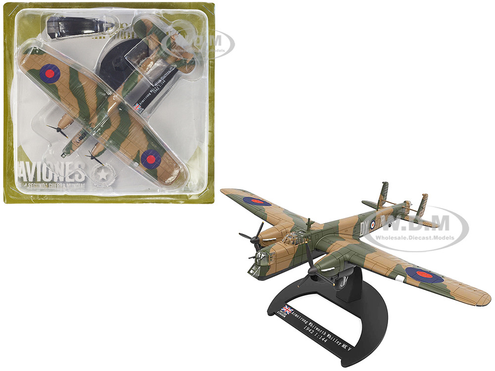 Armstrong Whitworth Whitley Mk.V Bomber Aircraft "No. 102 Squadron, RAF Driffield" Royal Air Force (1940) "Planes of World War II" Series 1/144 Diecast Model Airplane by Luppa diecast model