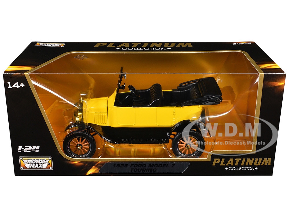 1925 Ford Model T Touring Yellow "Platinum Collection" Series 1/24 Diecast Model Car by Motormax diecast model