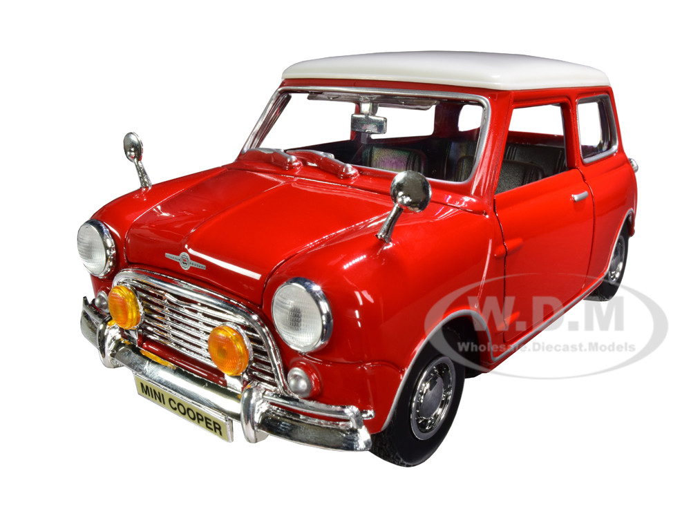 1961-1967 Morris Mini Cooper Red with White Top "Timeless Legends" 1/18 Diecast Model Car by Motormax diecast model