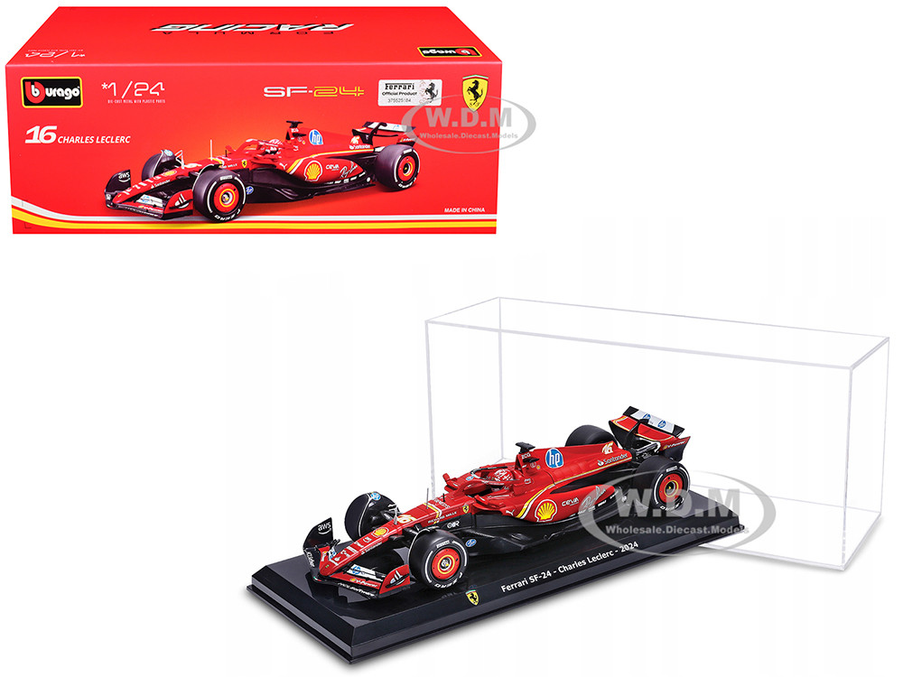 Ferrari SF-24 #16 Charles Leclerc Formula One F1 World Championship (2024) "Formula Racing" Series 1/24 Diecast Model Car by Bburago diecast model