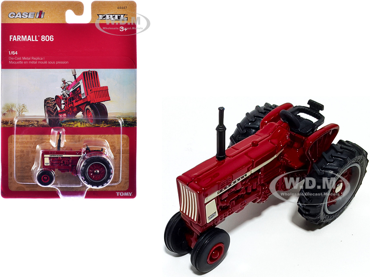 Farmall 806 Narrow Front Tractor Red 1/64 Diecast Model by ERTL TOMY diecast model