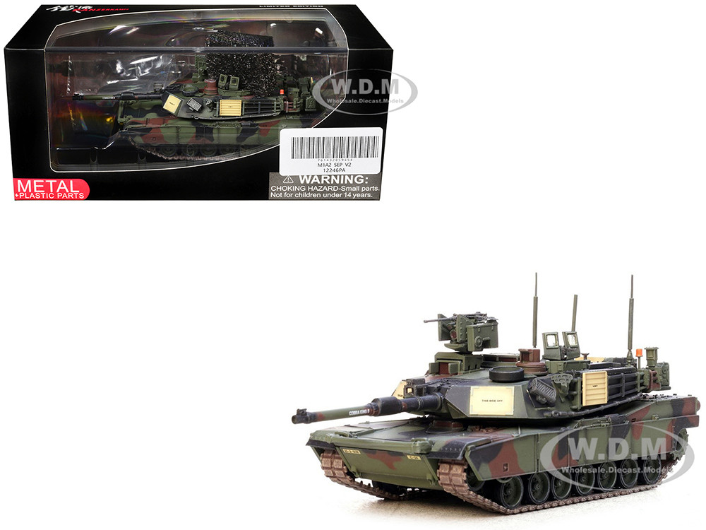 General Dynamics M1A2 SEP V2 Abrams Tank "2nd Battalion, 9th Infantry Regiment, 2nd Infantry Division, South Korea" United States Army 1/72 Diecast Model by Panzerkampf diecast model