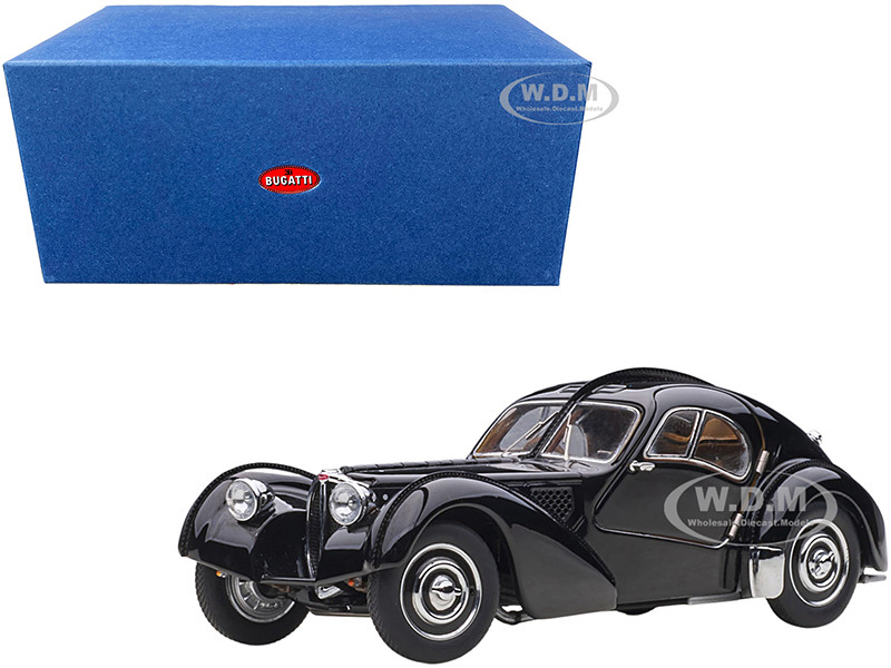 1938 Bugatti Type 57SC Atlantic with Disc Wheels Black 1/43 Diecast Model Car by Autoart diecast model