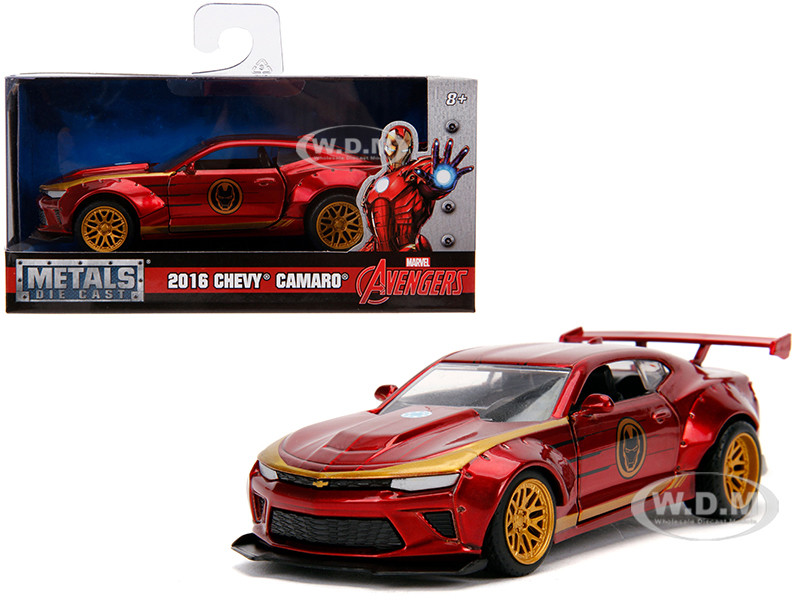 2016 Chevrolet Camaro "Iron Man" Theme "Marvel" Series 1/32 Diecast Model Car by Jada diecast model