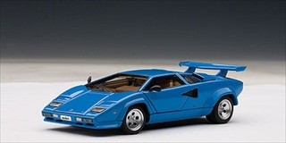 Lamborghini Countach 5000 S Blue 1/43 Diecast Model Car by Autoart diecast model