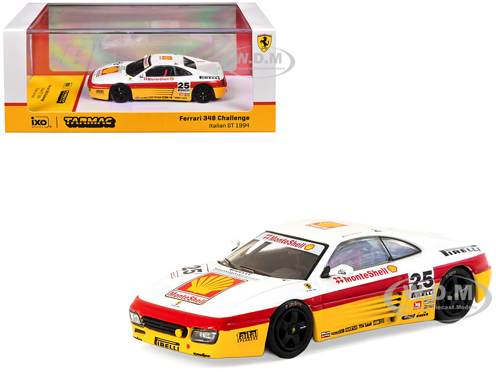Ferrari 348 Challenge #25 Oscar Larrauri "Italian GT Championship" (1994) "Hobby64" Series 1/64 Diecast Model by Tarmac Works diecast model
