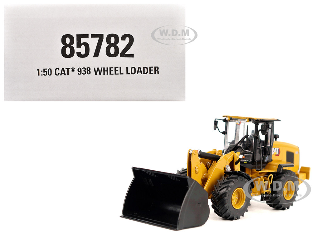 CAT Caterpillar 938 Wheel Loader with Operator Yellow "High Line" Series 1/50 Diecast Model by Diecast Masters diecast model