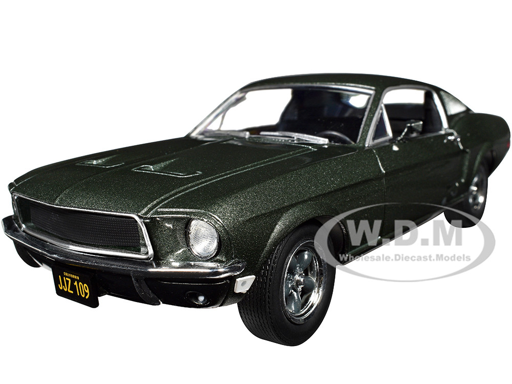1968 Ford Mustang GT Fastback Highland Green Metallic 1/24 Diecast Model Car by Greenlight diecast model