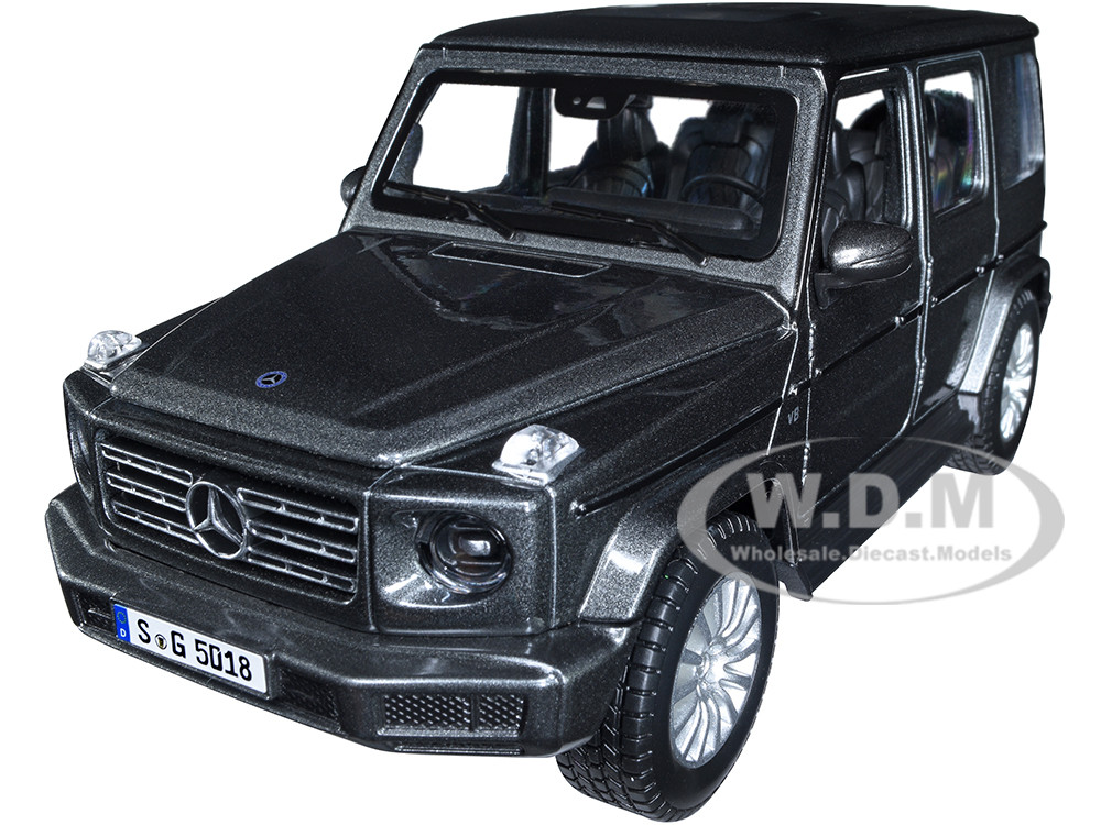 2019 Mercedes Benz G-Class with Sunroof Dark Gray Metallic 1/25 Diecast Model Car by Maisto diecast model