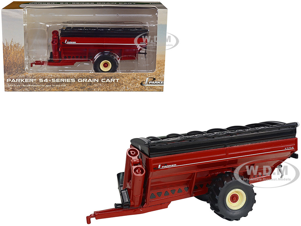 Parker 1154 Grain Cart with Flotation Tires Red 1/64 Diecast Model by SpecCast diecast model