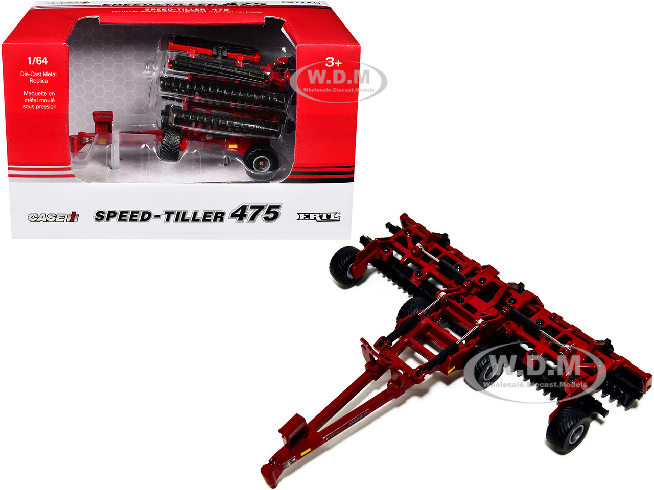 Case IH Speed-Tiller 475 High-Speed Disc Red 1/64 Diecast Model by ERTL TOMY diecast model