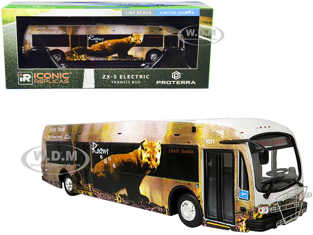 Proterra ZX5 Electric Transit Bus "Roam Transit" "1 Banff Gondola" 1/87 (HO) Diecast Model by Iconic Replicas diecast model
