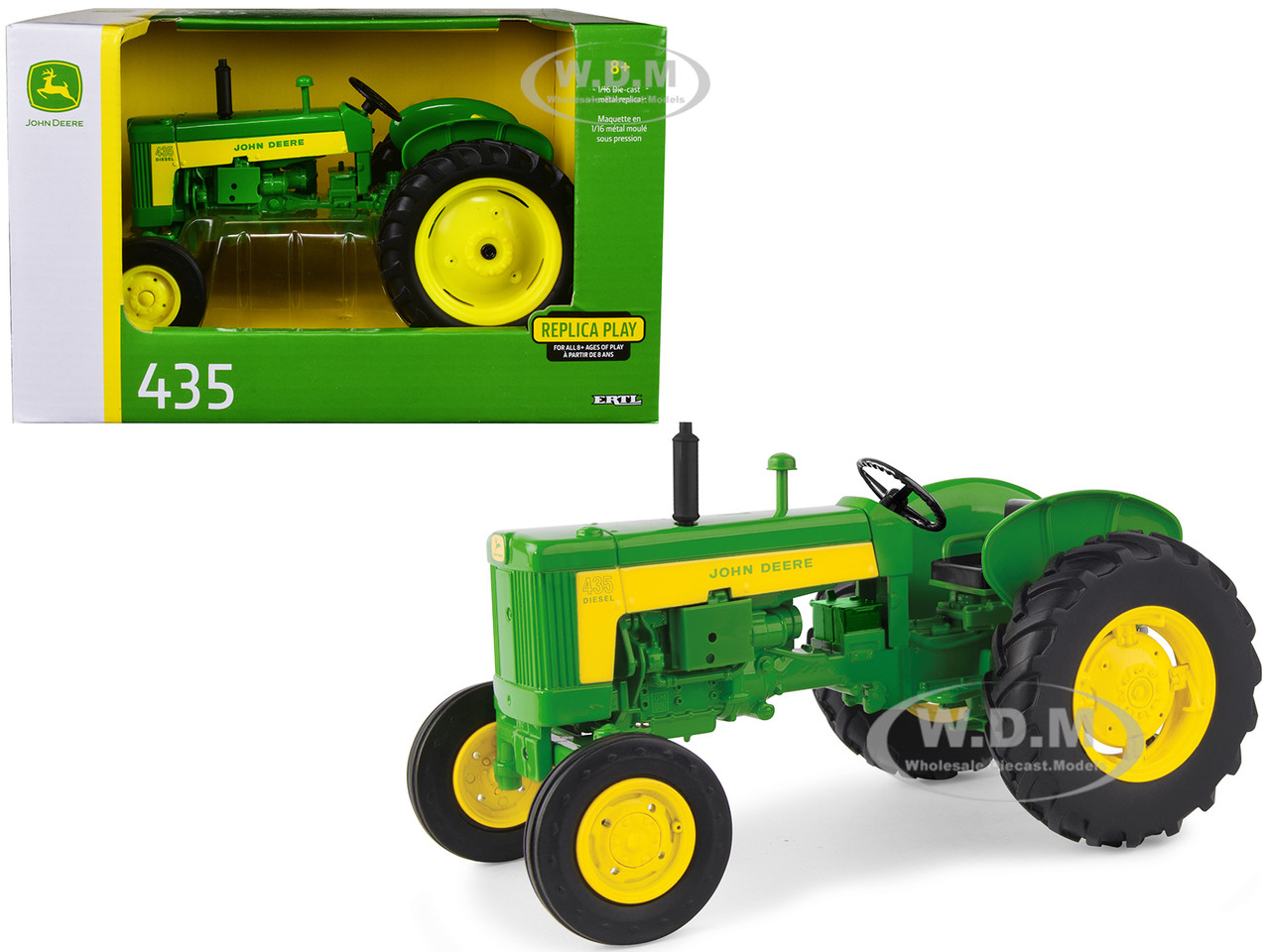 John Deere 435 Tractor Green "Replica Play" Series 1/16 Diecast Model by ERTL TOMY diecast model