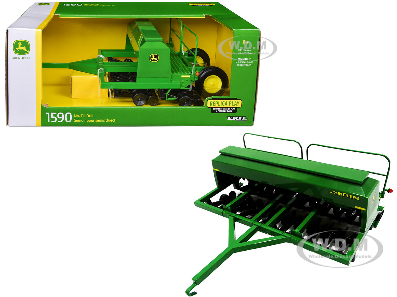 John Deere 1590 No-Till Drill Green "Replica Play" Series 1/16 Diecast Model by ERTL TOMY diecast model