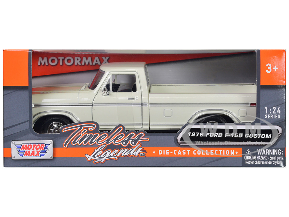 1979 Ford F-150 Pickup Truck White 1/24 Diecast Model Car by Motormax diecast model