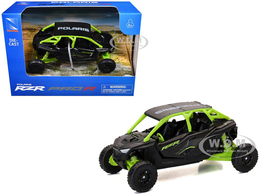 Polaris RZR Pro R UTV Black and Lime Green Diecast Model by New Ray diecast model