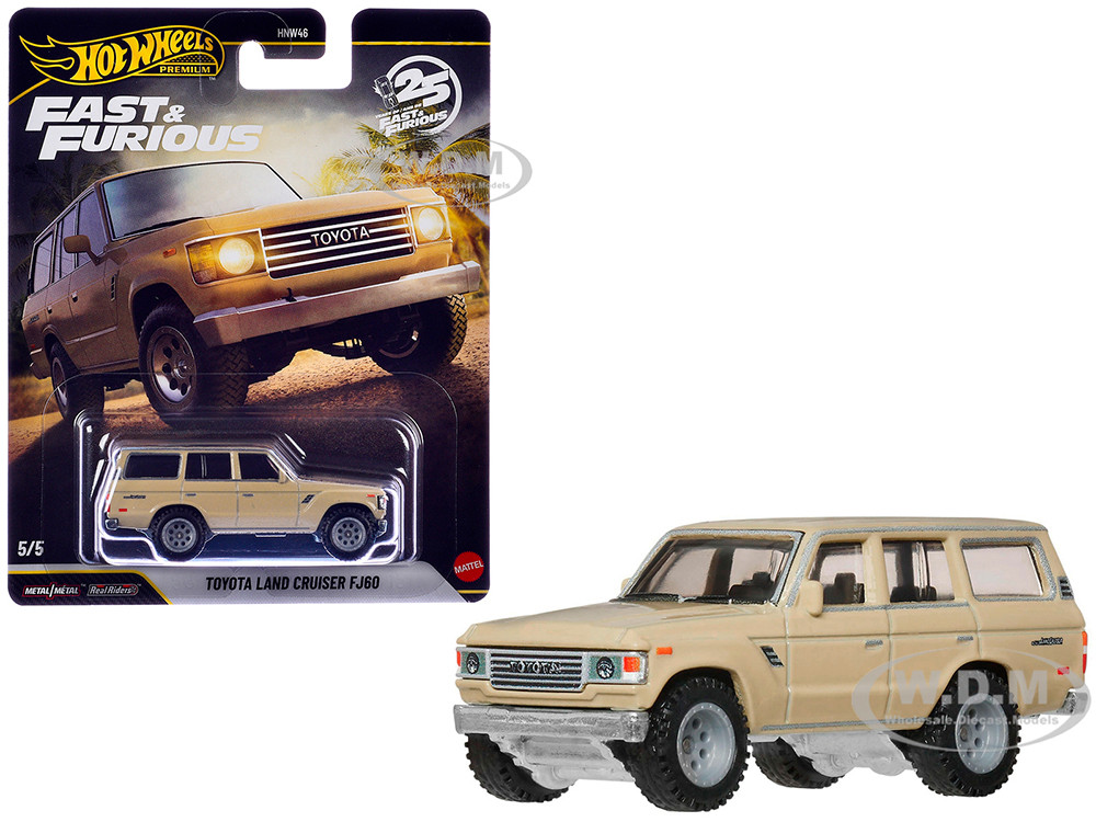 Toyota Land Cruiser FJ60 Tan "Hobbs & Shaw" (2019) Movie "Fast & Furious" Series Diecast Model Car by Hot Wheels diecast model