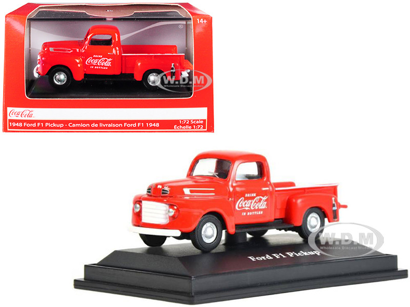 1948 Ford F1 Pickup Truck "Coca-Cola" Red 1/72 Diecast Model Car by Motor City Classics diecast model
