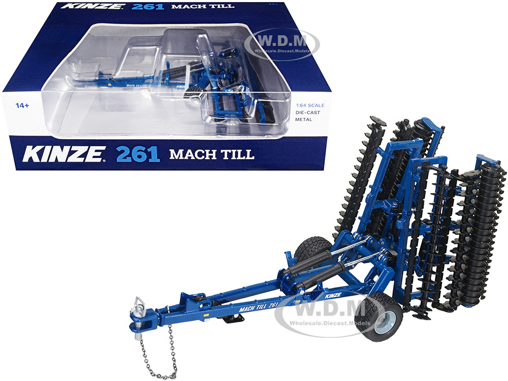 Kinze 261 Mach Till High-Speed Disc Blue 1/64 Diecast Model by SpecCast diecast model