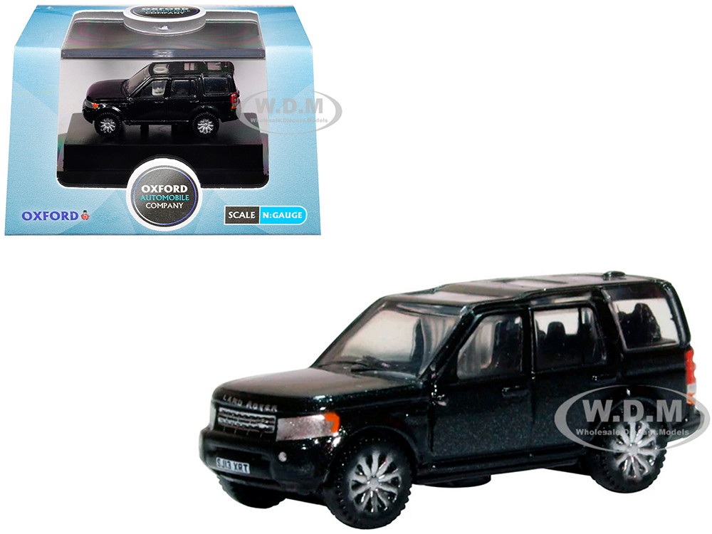 Land Rover Discovery 4 RHD (Right Hand Drive) Santorini Black 1/148 (N) Scale Diecast Model Car by Oxford Diecast diecast model