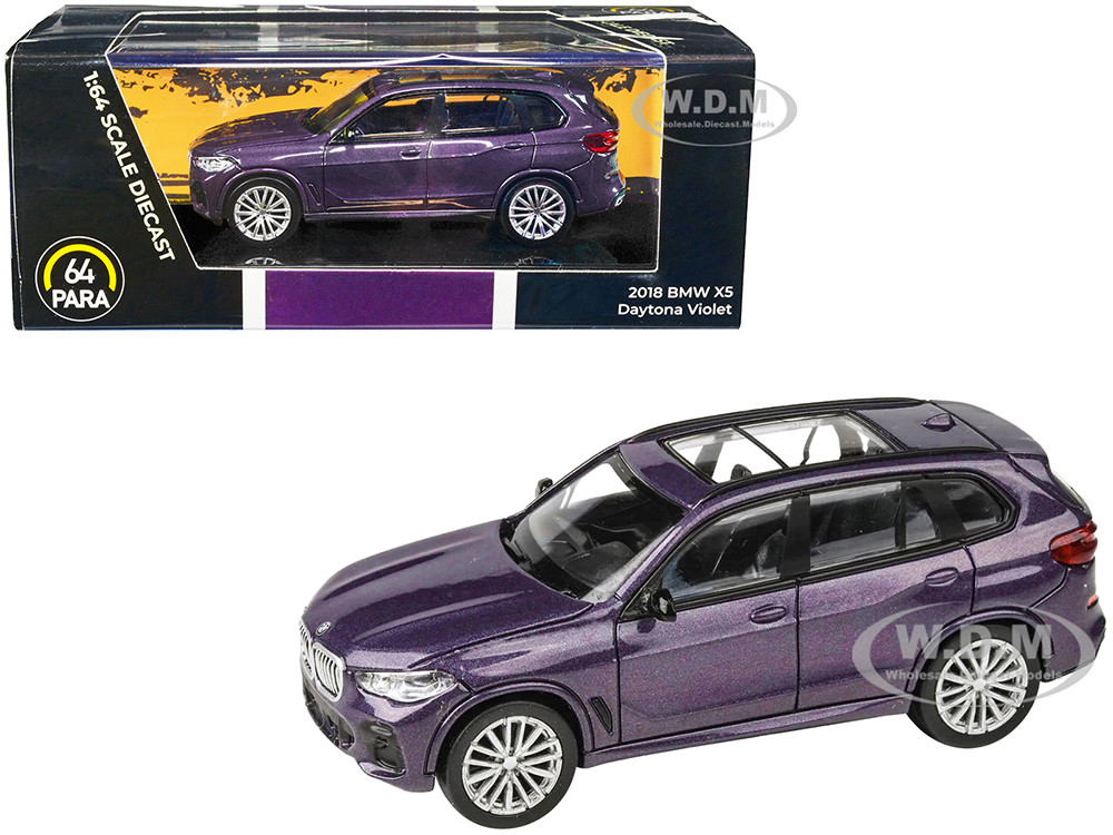 2018 BMW X5 Daytona Violet Metallic with Sunroof 1/64 Diecast Model Car by Paragon Models diecast model