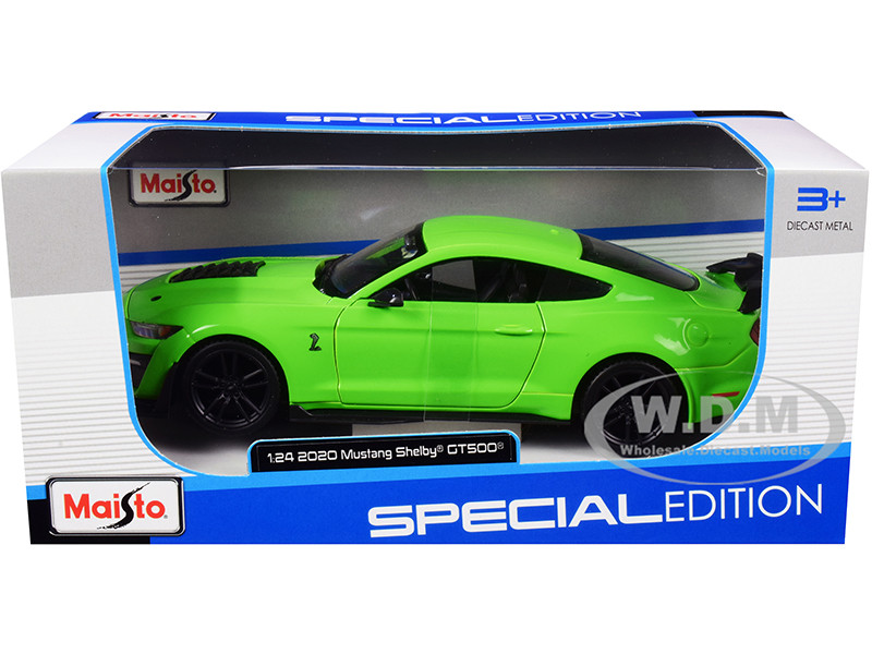 2020 Ford Mustang Shelby GT500 Bright Green 1/24 Diecast Model Car by Maisto diecast model