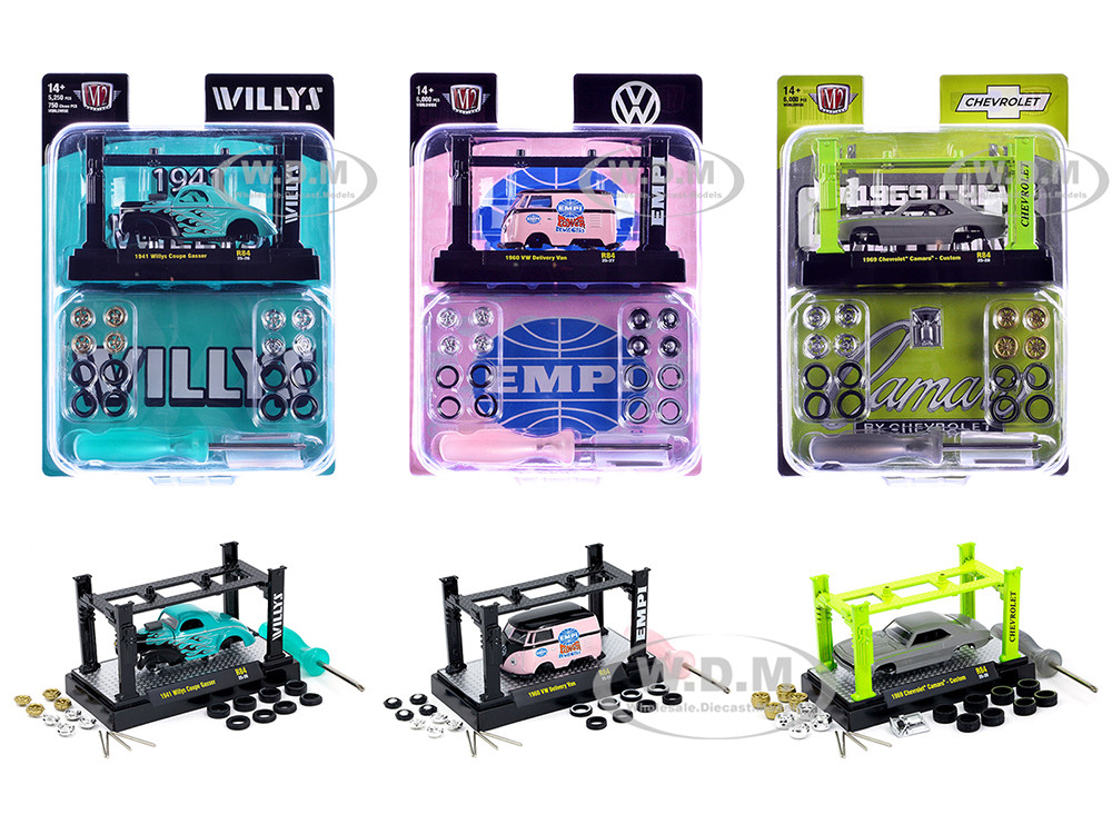 Model Kit 3 piece Car Set Release 84 Limited Edition to 6000 pieces Worldwide 1/64 Diecast Model Cars by M2 Machines diecast model