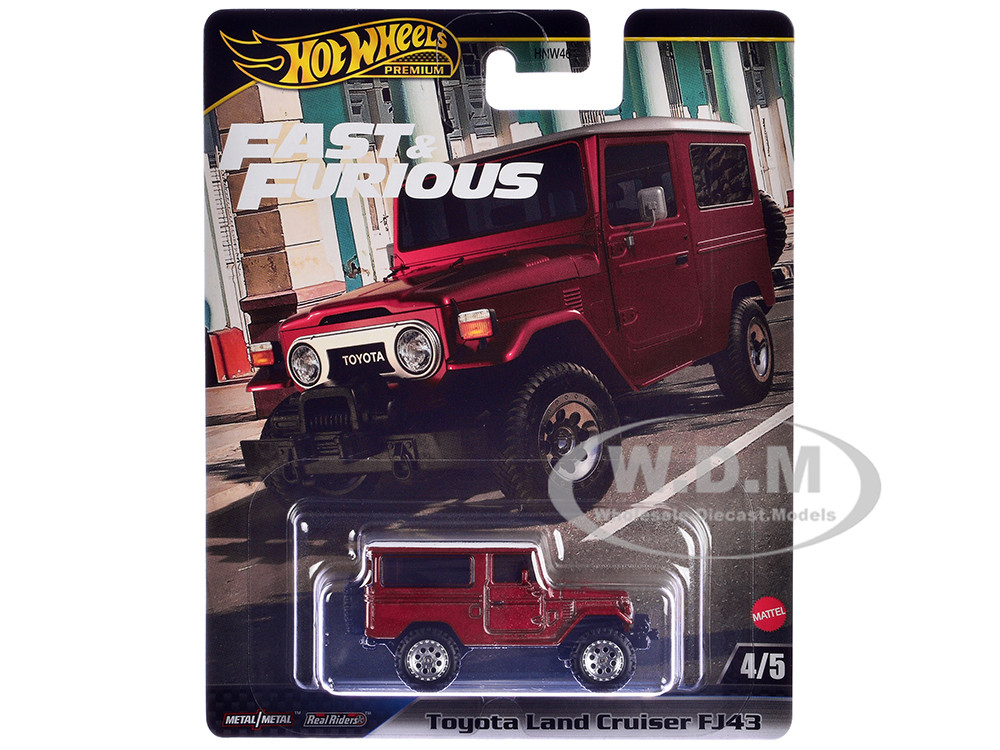 Toyota Land Cruiser FJ43 Red with White Top "The Fate of the Furious" (2017) Movie "Fast & Furious" Series Diecast Model Car by Hot Wheels diecast model