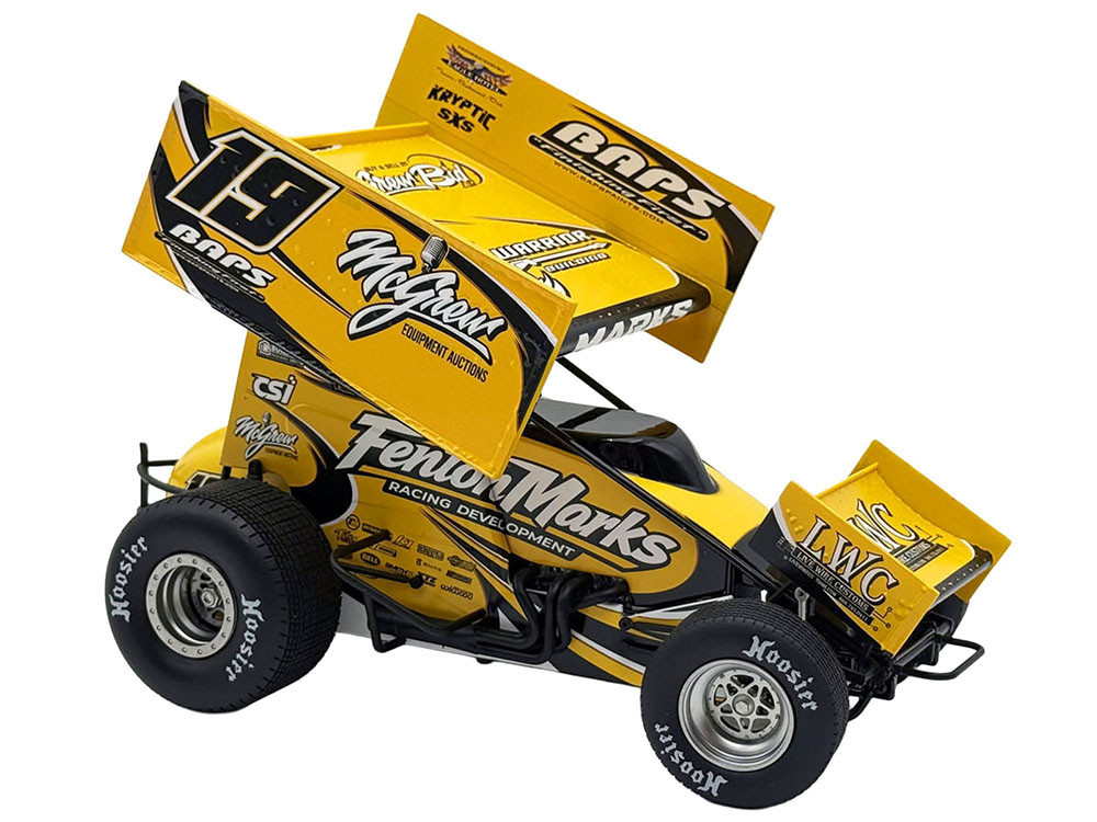 Winged Sprint Car #19 Brent Marks "Fenton Marks Racing" (2026) 1/18 Diecast Model Car by ACME diecast model