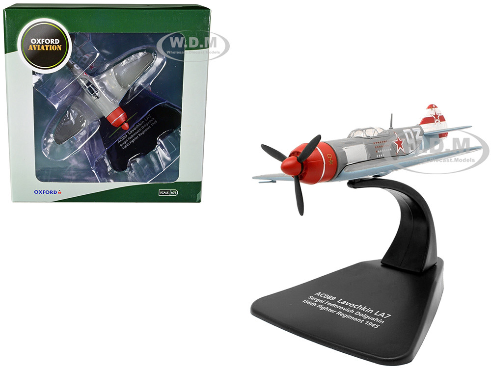 Lavochkin LA7 Fighter Plane Sergei Federovich Dolgushin 156th Fighter Regiment (1945) "Oxford Aviation" Series 1/72 Diecast Model Airplane by Oxford Diecast diecast model