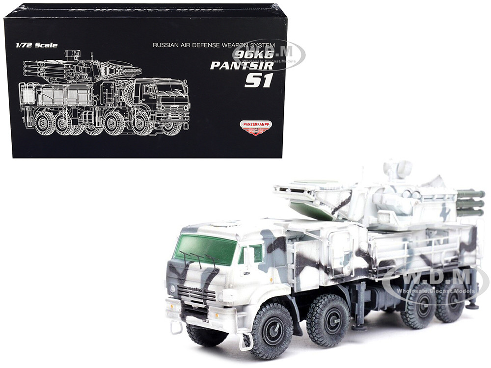 Pantsir S1 96K6 Self-Propelled Air Defense Weapon System Winter Camouflage "Russia's Arctic Forces" "Armor Premium" Series 1/72 Diecast Model by Panzerkampf diecast model