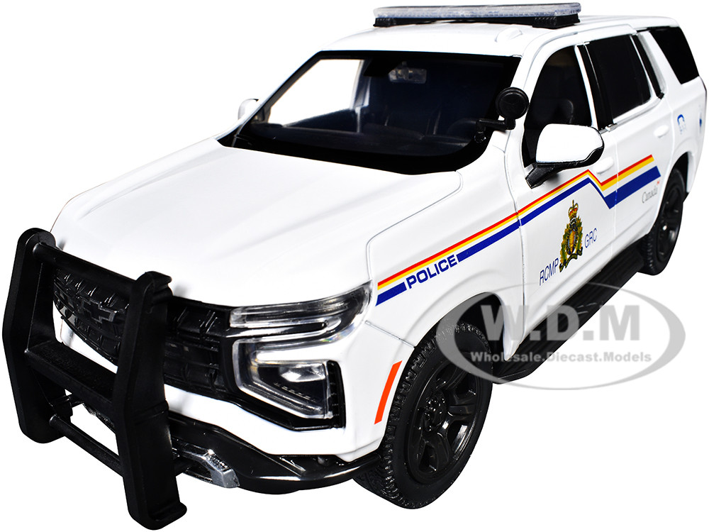 2025 Chevrolet Tahoe PPV with Light Bar "RCMP Royal Canadian Mounted Police" White "Law Enforcement and Public Service" Series 1/24 Diecast Model Car by Motormax diecast model