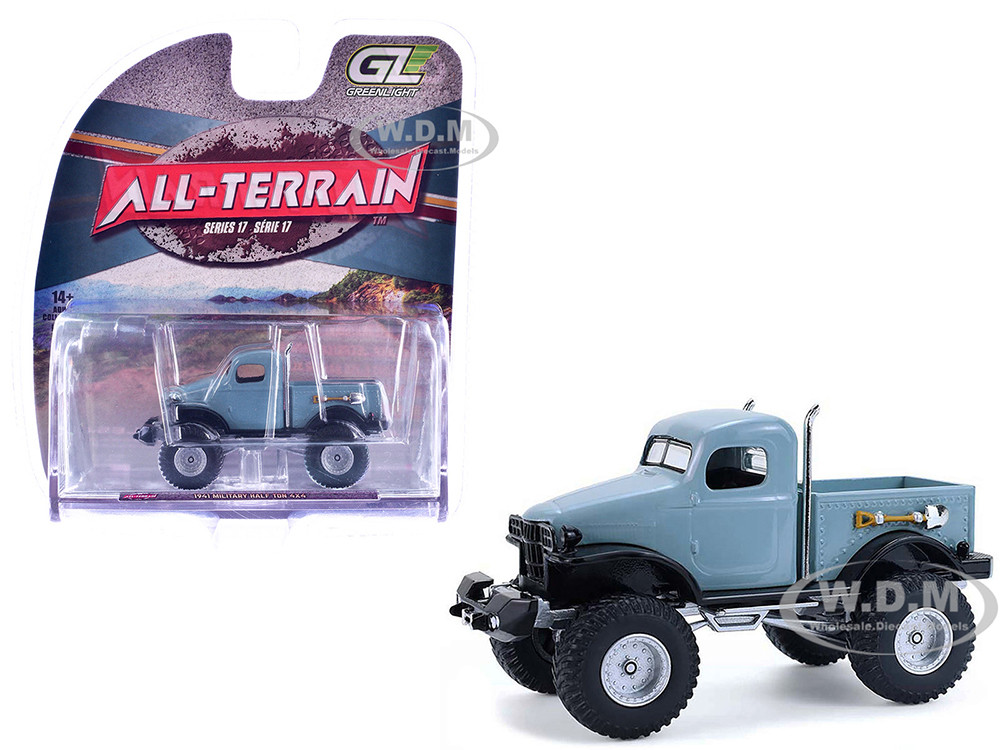 1941 Military Half Ton 4x4 Truck Slate Blue "All Terrain" Series 17 1/64 Diecast Model Car by Greenlight diecast model