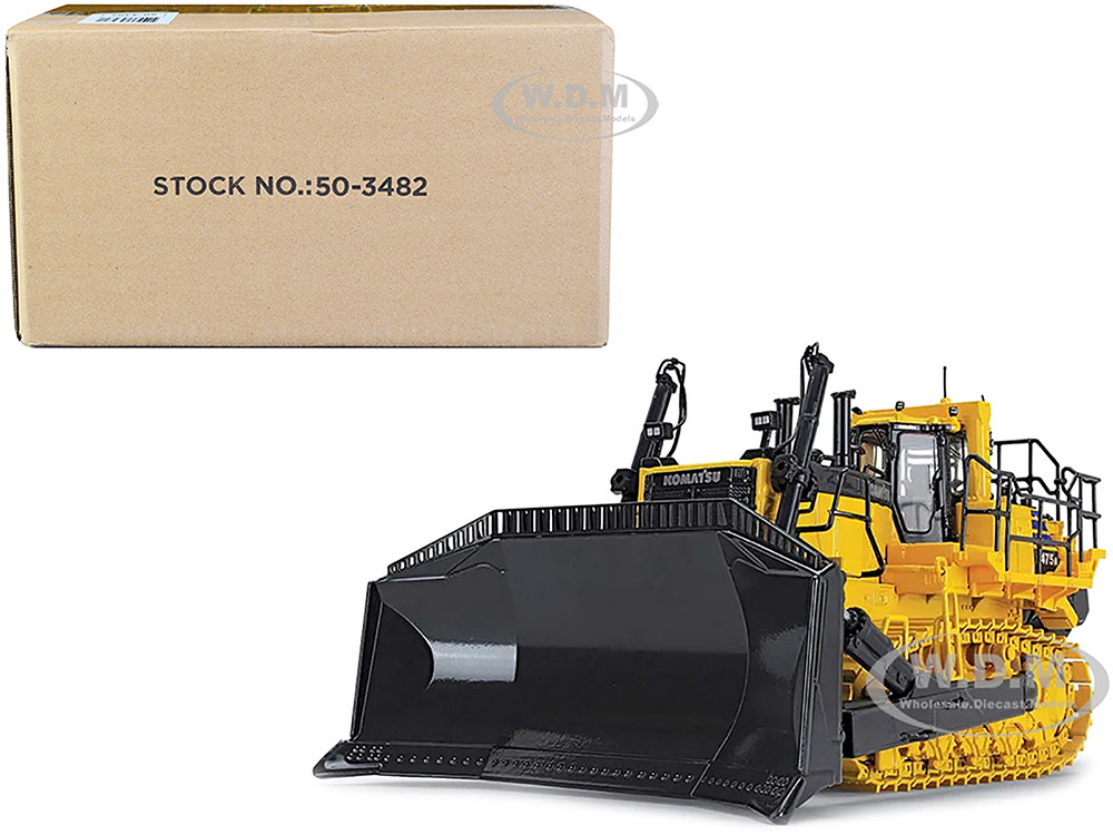 Komatsu D475A-8 Dozer with Ripper Yellow 1/50 Diecast Model by First Gear diecast model