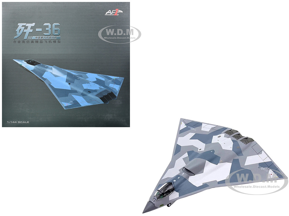 CAC J-36 Stealth Aircraft "People's Liberation Army Air Force" 1/144 Diecast Model by Air Force 1 diecast model